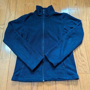 Uniqlo Women's Navy Full-Zip Micro Fleece Sweater - Size Small